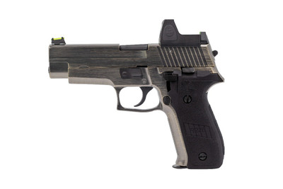 Raven R226 Gas Blowback pistol in Brushed Aluminium with BDS Sight