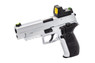 Raven R226 Gas Blowback pistol with Rail in Silver with BDS Sight