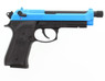 SRC SR92 X2 Gas Airsoft Pistol with Silencer in Blue