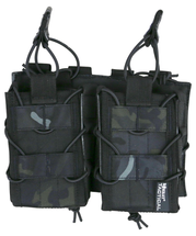 Kombat UK Delta Double Fast Mag Pouch in Black Camo (KOM-FASMAG-DOUB-BKCA)