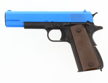 WE Tech M1911A Original Full Metal Pistol with Gas Blowback in Blue