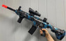 Gel Ball Blaster M416K Full Auto Rechargeable in Graffiti Blue & Black