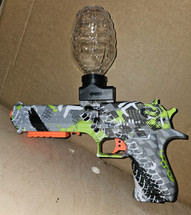 Gel Ball Blaster D-Eagle Pistol Automatic Rechargeable Battery in Green