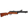 Side profile of the Snow Wolf SW-21 - Bergmann MP 18 Airsoft Rifle in Blue with the magazine angled downward.