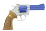UHC S&W Model 586 Revolver 4" Spring Powered BB Pistol in Silver and Blue