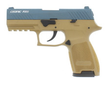 Ceonic P320 Blank Firing 9mm Pistol in Blue and Tan