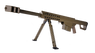 Snow Wolf Barrett M82 CQB Sniper Rifle AEG with bipod in Tan