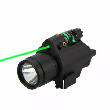 Milbro Gun Torch & Green Laser Rail Mount - In Black