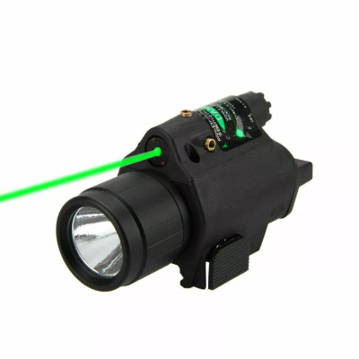 Milbro Gun Torch & Green Laser Rail Mount - In Black
