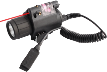 Milbro Gun Torch With Red Laser - Rail Mount in Black