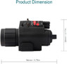 Milbro Gun Torch With Red Laser - Rail Mount in Black