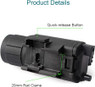 Milbro Gun Torch With Red Laser - Rail Mount in Black