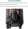 Milbro Gun Torch With Red Laser - Rail Mount in Black