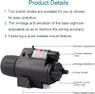 Milbro Gun Torch With Red Laser - Rail Mount in Black