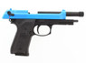 SRC SR92 X2 Gas Airsoft Pistol with Silencer in Blue