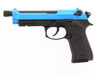 SRC SR92 X2 Gas Airsoft Pistol with Silencer in Blue