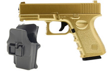 Galaxy G15H Full Metal Pistol with Holster in Gold