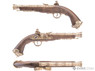 HFC 18th Century Pirate Gas 6mm Flintlock Pistol in Wood & Gold (HG502GN)