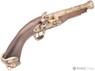 HFC 18th Century Pirate Gas 6mm Flintlock Pistol in Wood & Gold (HG502GN)
