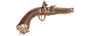 HFC 18th Century Pirate Gas 6mm Flintlock Pistol in Wood & Gold (HG502GN)