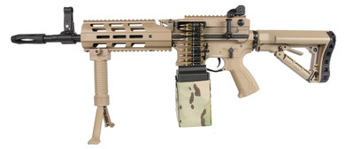 G&G Armament CM16 LMG with Box Mag in Tan