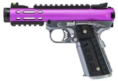 WE Tech GALAXY 1911 Series GBB Pistol in Silver & Purple