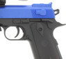 Vigor 2123-A3 M1911 Spring Pistol with mock Sight & Rails in Blue