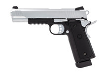 Raven Hi-Capa R14 GBB Pistol with Rails in Black & Sliver
