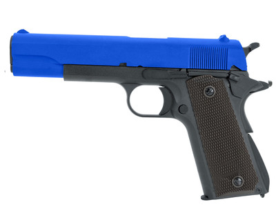 SRC SR 1911 Gas blow back pistol half metal in blue