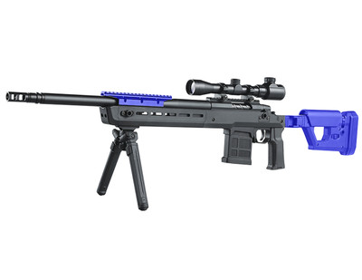 Double Eagle 700 Pro Bolt Action Airsoft Sniper Rifle in Blue