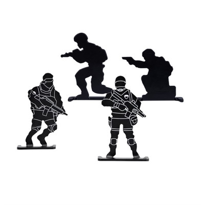 Wosport Metal Soldiers Knockdown Targets x 4 pc (TG12BK)