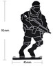 Wosport Metal Soldiers Knockdown Targets x 4 pc (TG12BK)