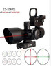 Skirmish Tactical 2.5-10x40E Rifle Scope + Red Dot + Red Laser Combo Holographic Sight