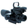 Skirmish Tactical 2.5-10x40E Rifle Scope + Red Dot + Red Laser Combo Holographic Sight