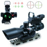 Skirmish Tactical 2.5-10x40E Rifle Scope + Red Dot + Red Laser Combo Holographic Sight