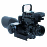 Skirmish Tactical 2.5-10x40E Rifle Scope + Red Dot + Red Laser Combo Holographic Sight