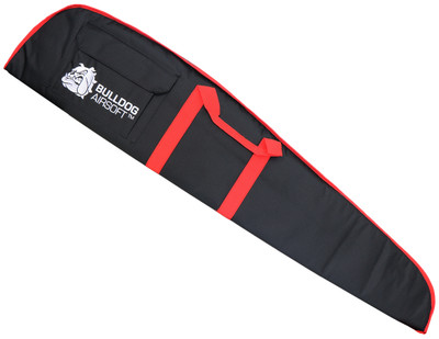 Bulldog Rifle Slip With Padded Liner in Red & Black