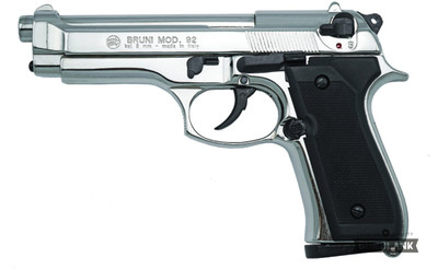 BRUNI MOD 92 Blank gun Starting Pistol in Nickel
