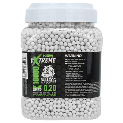 Bulldog Extreme Biodegradable BB Pellets 10000 x 0.20g Tub in White