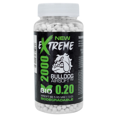 Bulldog Extreme Bio BB Pellets 2000 x 0.20g Bottle in white (GB0202000BIOWX)
