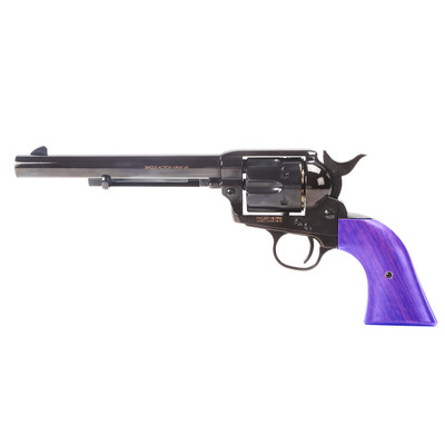 King Arms SAA .45 Med Peacemaker Gas Black Revolver in Blue