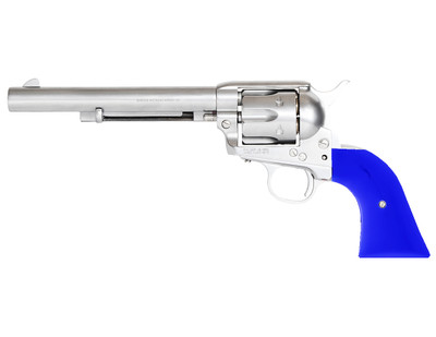 King Arms SAA .45 Peacemaker as Revolver Med Blue & Silver