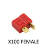 Nuprol Deans T-Connector Pack (F-100pcs) (NPA-TCON-F100)