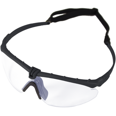 Nuprol Battle Pro’s Protective Eyewear – Black Frame / Clear Lens (6042-BKCL)
