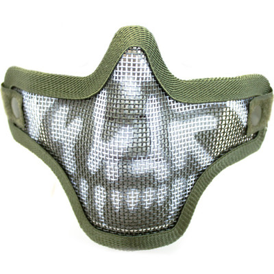 Nuprol Airsoft Mesh Lower Face Shield Skull in Green (6026)
