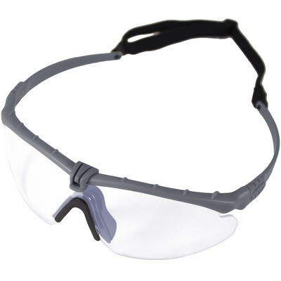 Nuprol Battle Pro’s Protective Eyewear – Grey Frame / Clear Lens (6042-GYCL)