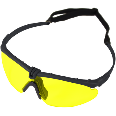 Nuprol Battle Pro’s Protective Eyewear – Black Frame / Yellow Lens (6042-BKYE)