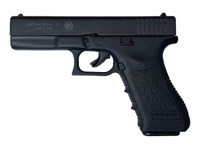 BRUNI GAP Blank Pistol Eu17 full scale in Black