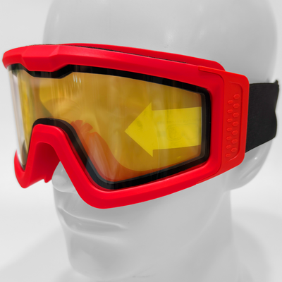 Nuprol Battle Visor Dual Lens Protective Airsoft Eyewear (Clear-Red)