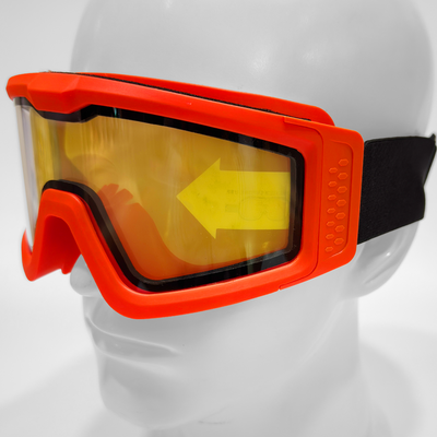Nuprol Battle Visor Dual Lens Protective Airsoft Eyewear (Clear-Orange)